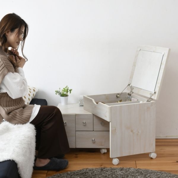 LILY(リリィ) 伸縮ドレッサー ホワイト MJ-002WH | 激安の新品・型落ち