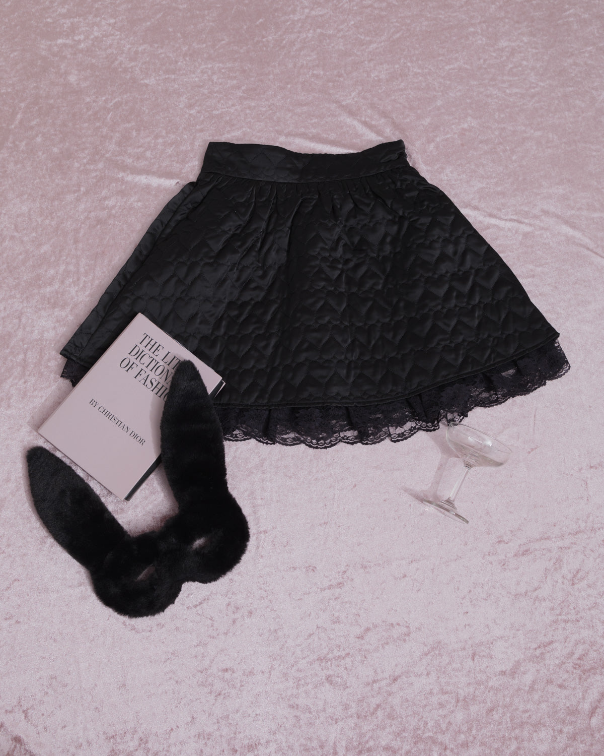 ハートキルティングフレアミニスカート – pium