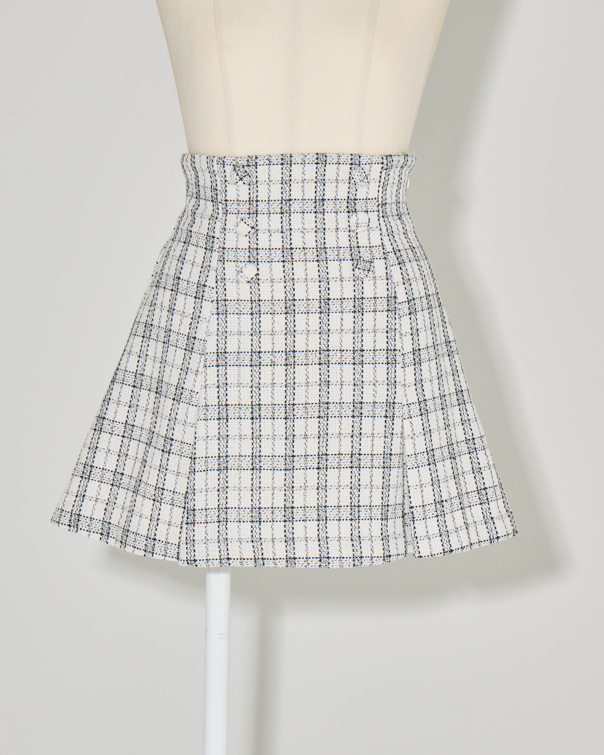 タックフレアツイードミニスカート – pium