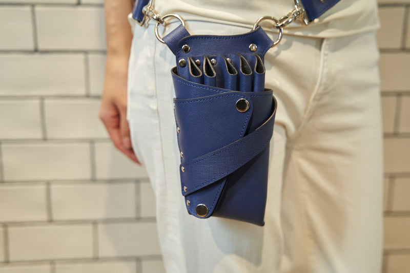 バンソン 手染めダークネイビー、ダークブラウンの男前なシザーケース