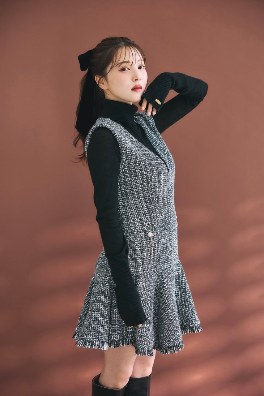 poláura ポローラ リボンドッキングワンピース リボンドッキング