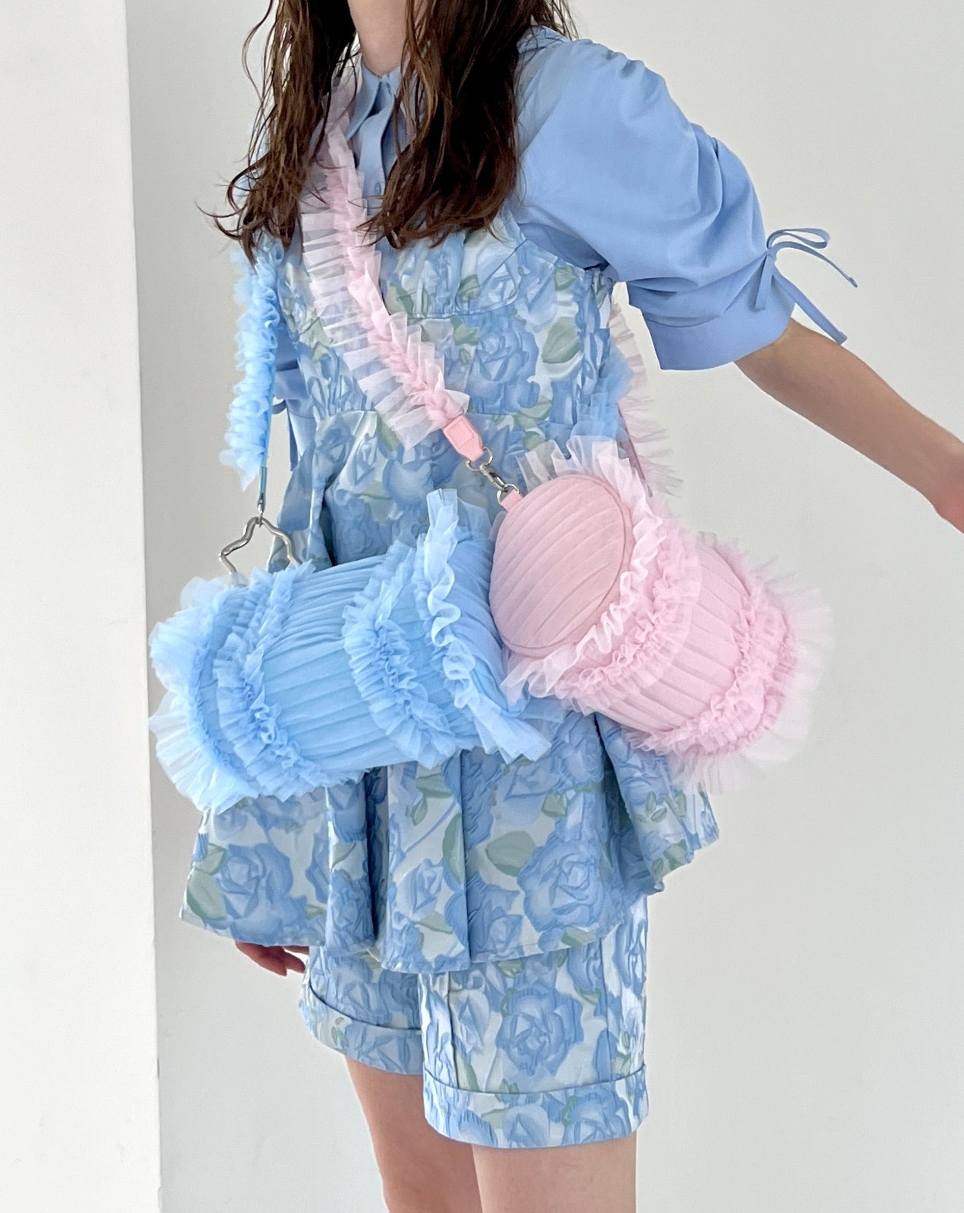 Tulle Frill Bag (blue)