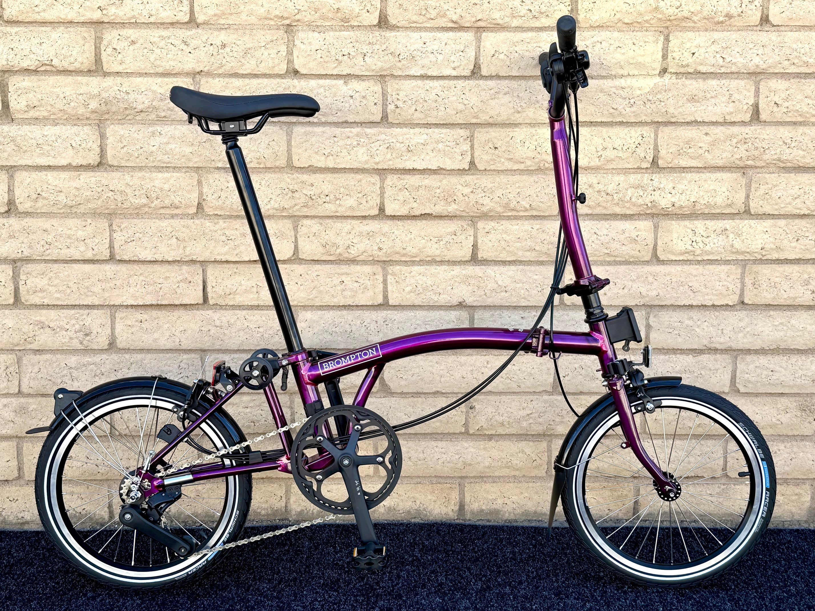 Brompton C Line 12-Speed High-HB Amethyst Lacquer – PortaPedal Bike