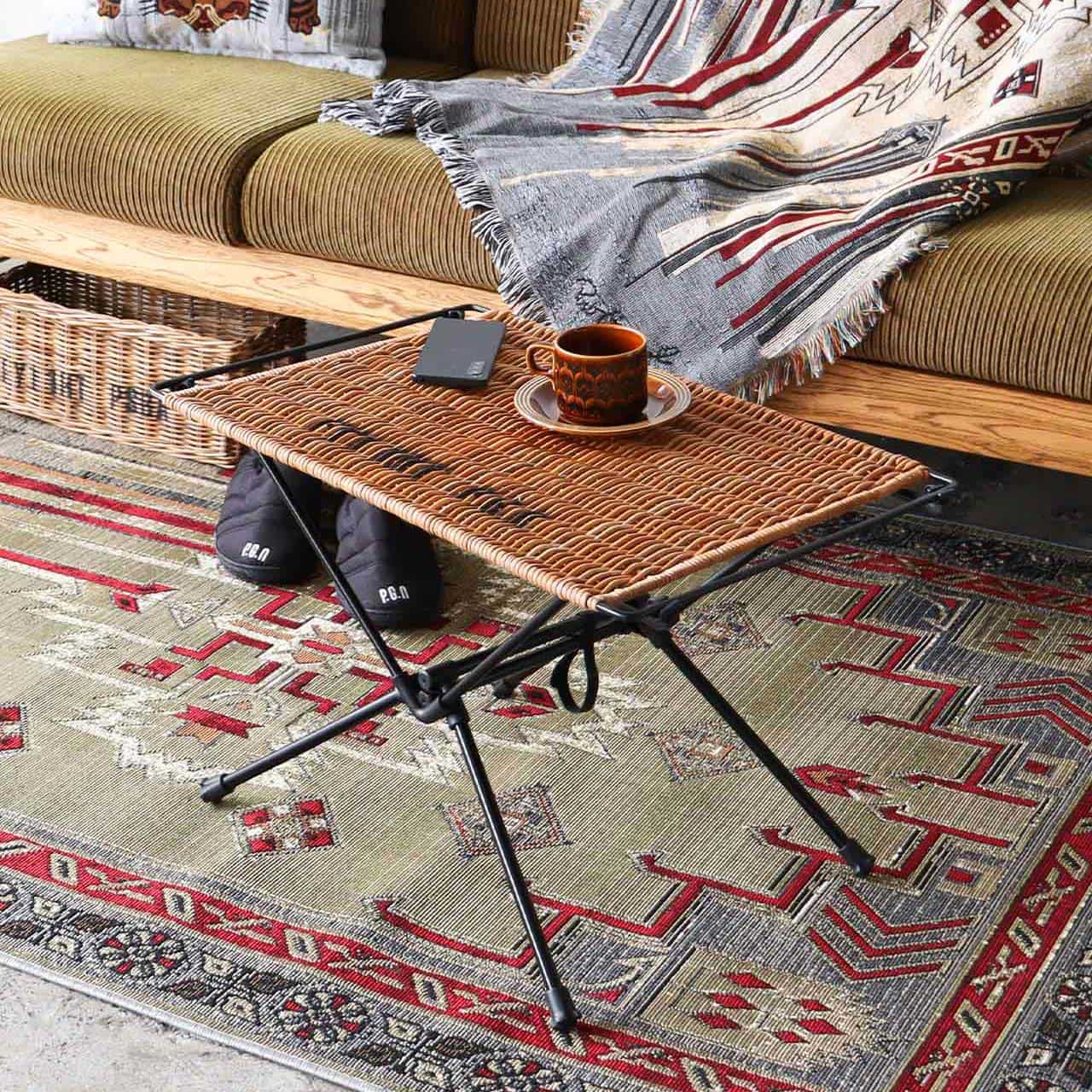 FOLDING RATTAN TABLE -BY THE AROROG.- / フォールディングラタン