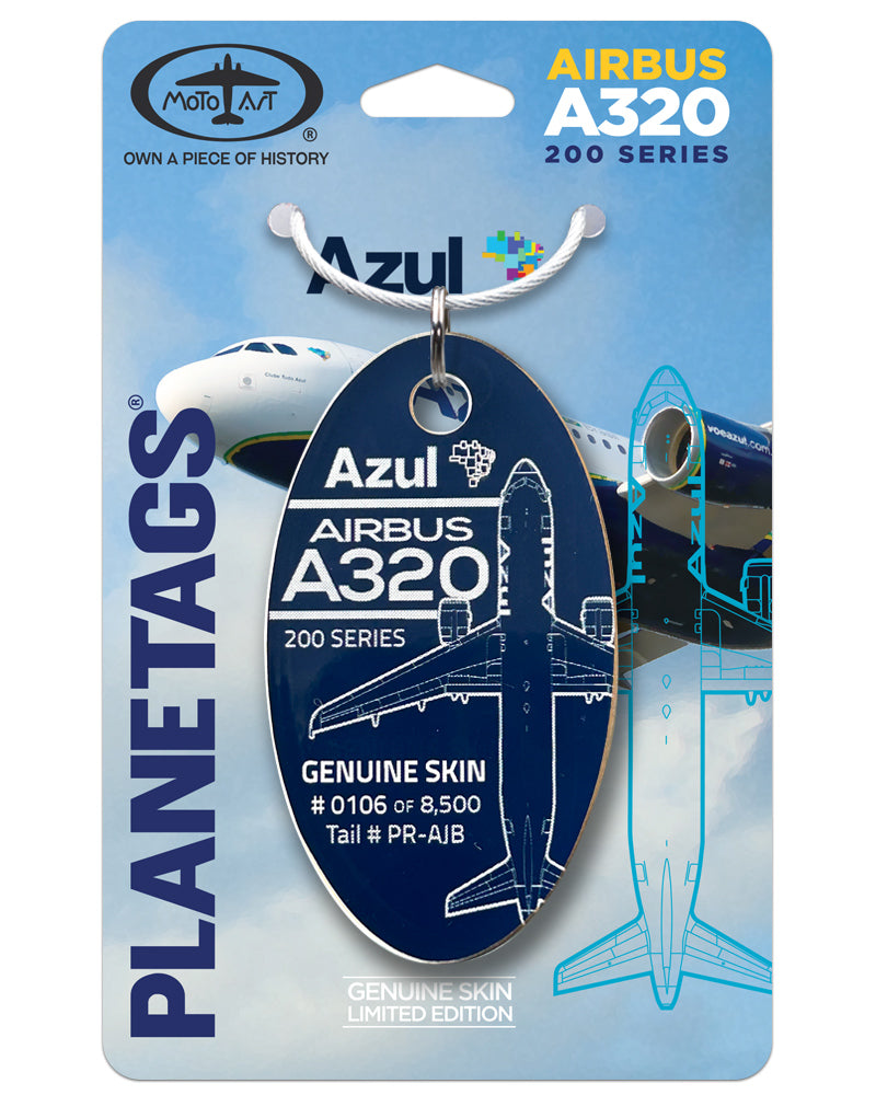 Azul® Airbus A320 PlaneTags | Aircraft Skin from PR-AJB – MotoArt