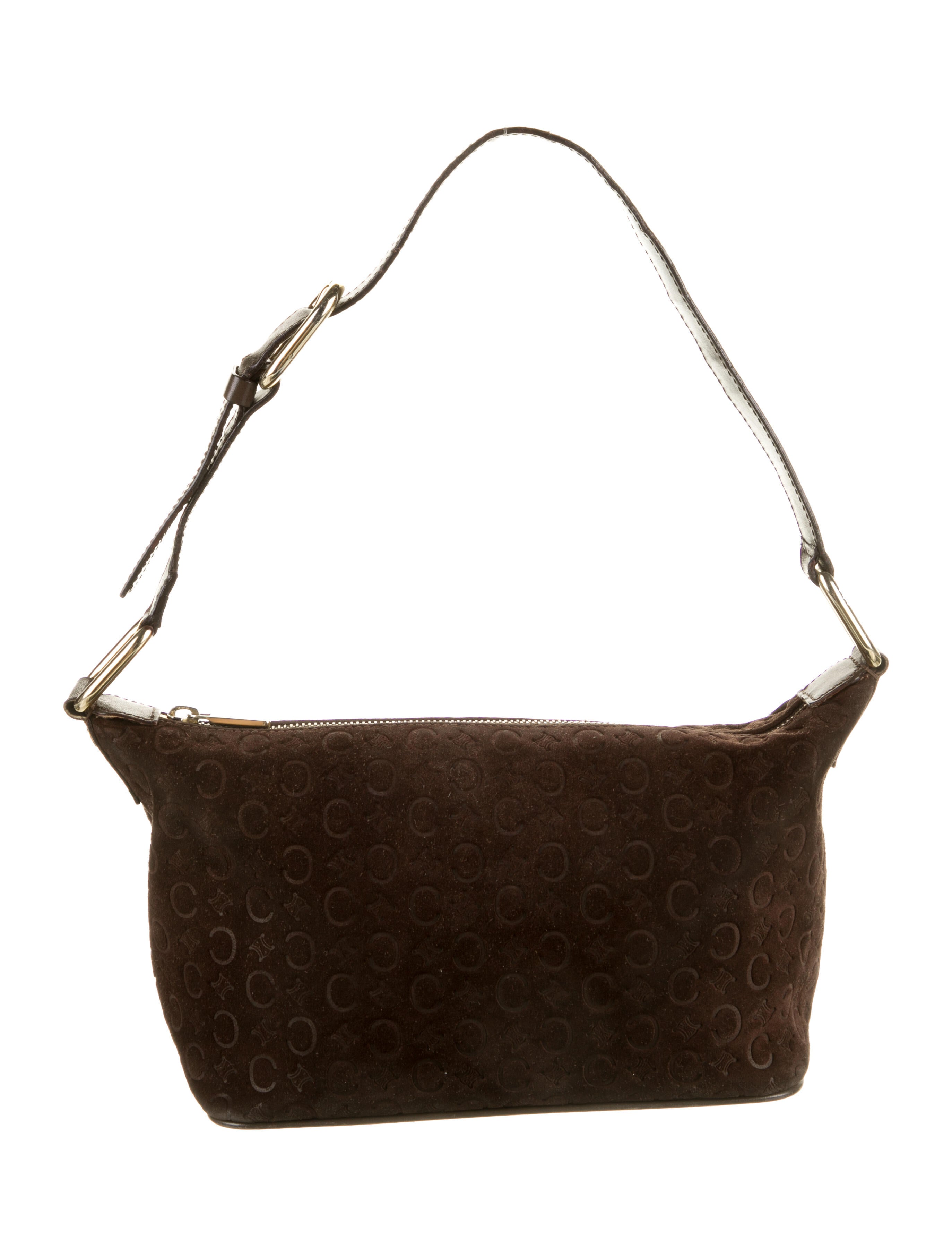 Celine Vintage Suede Macadam Shoulder Bag - Brown Shoulder Bags