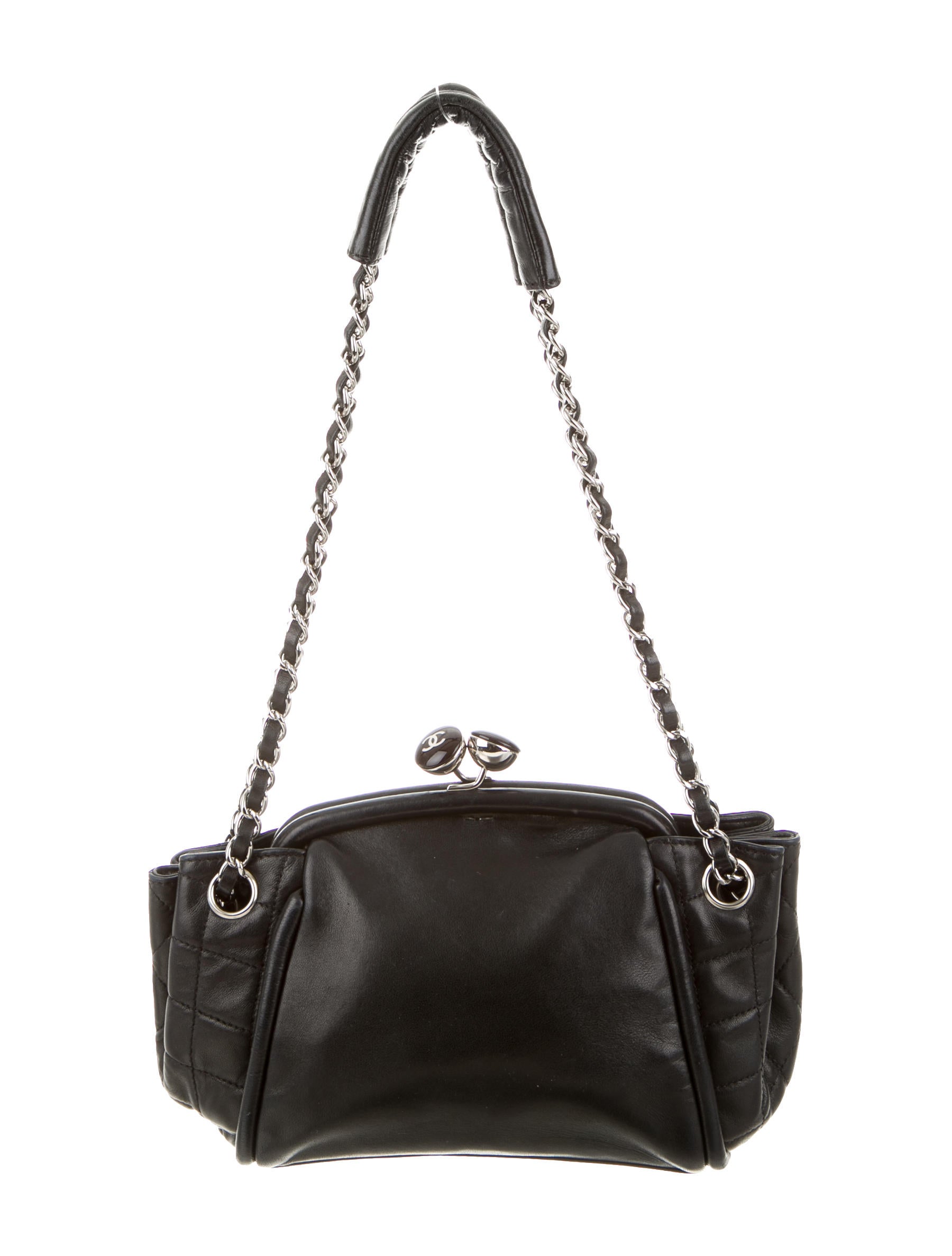 Chanel Kisslock Accordion Bag - Black Shoulder Bags, Handbags
