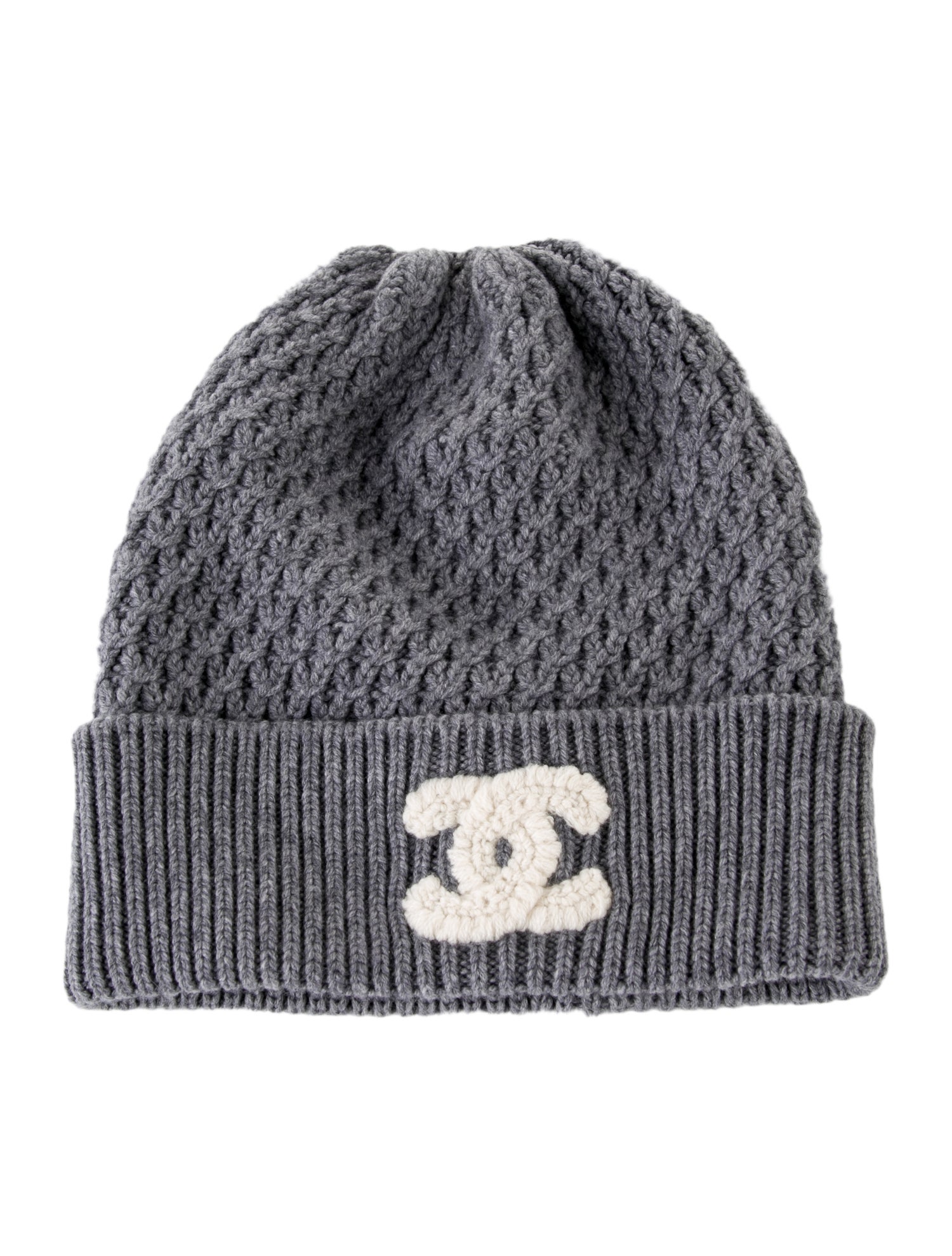 Chanel 2023 Chanel Interlocking CC Cashmere Beanie - Grey Hats