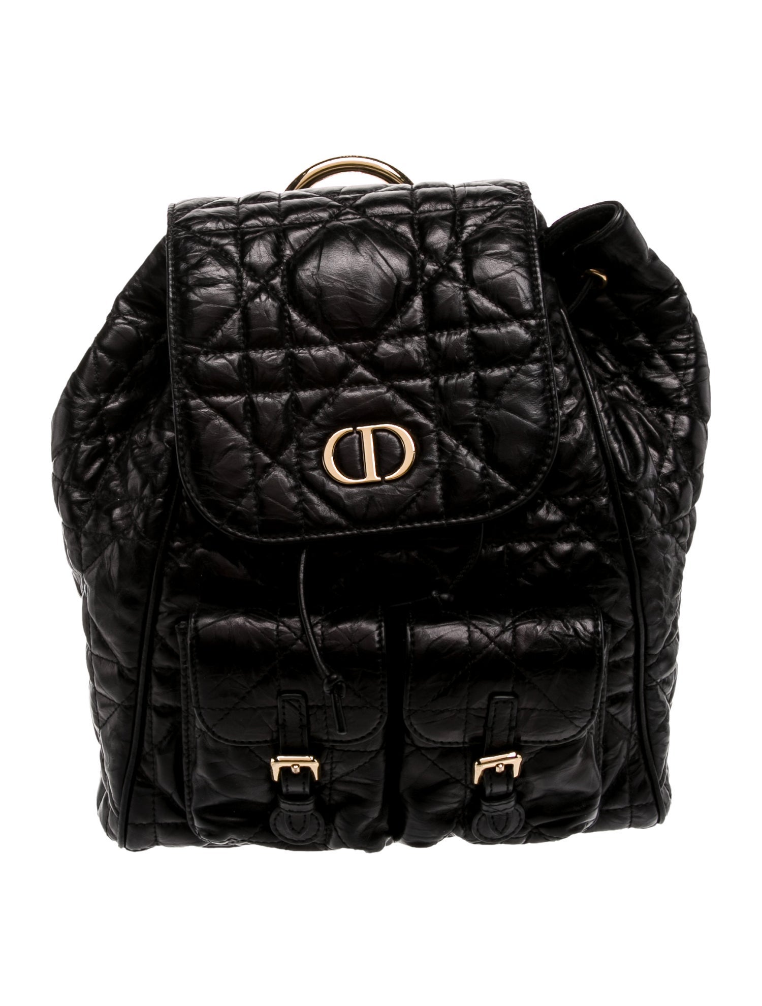 Christian Dior Cannage Dioramour Mini - Black Backpacks, Handbags