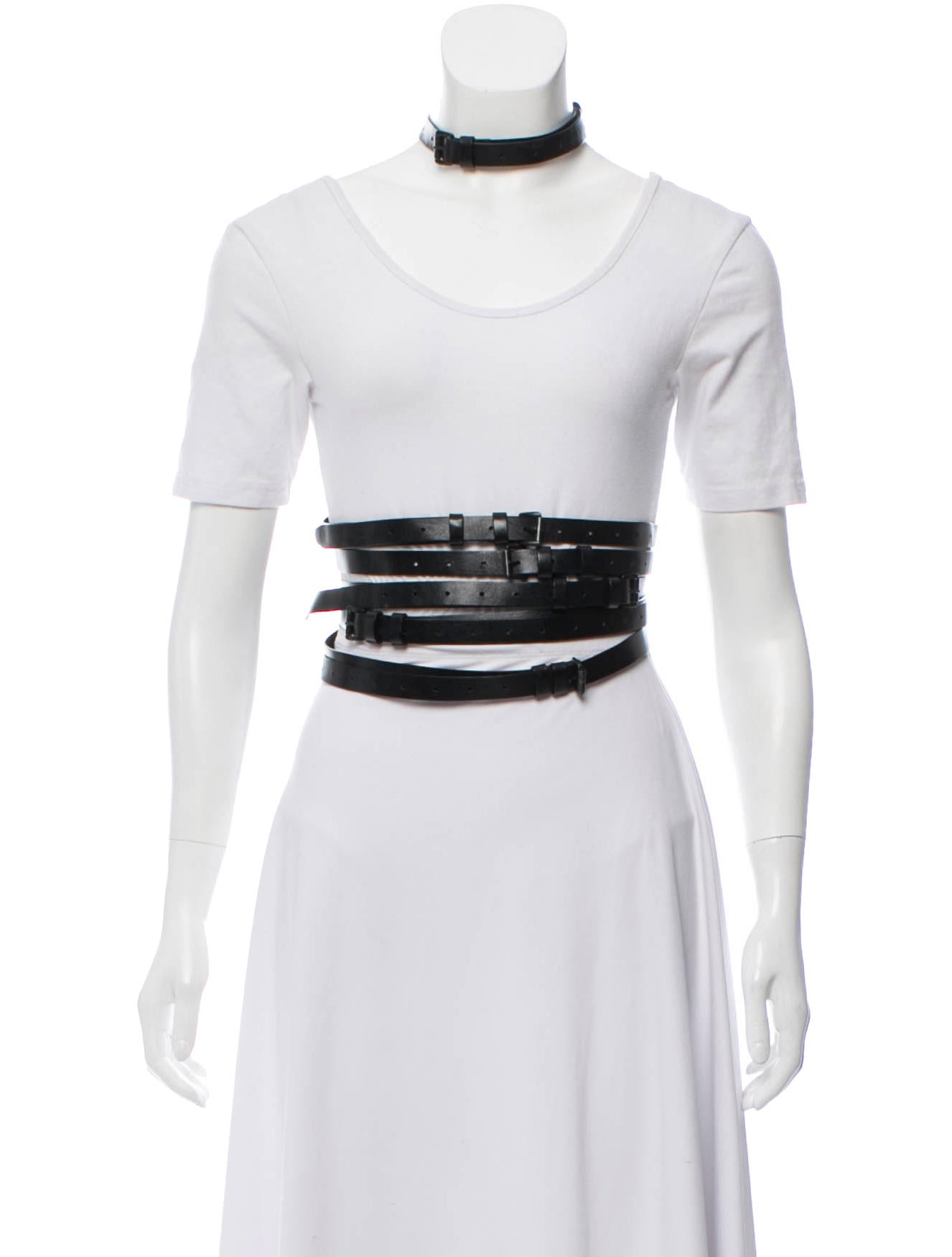 Ann Demeulemeester Leather Multi-Strap Harness - Black Belts
