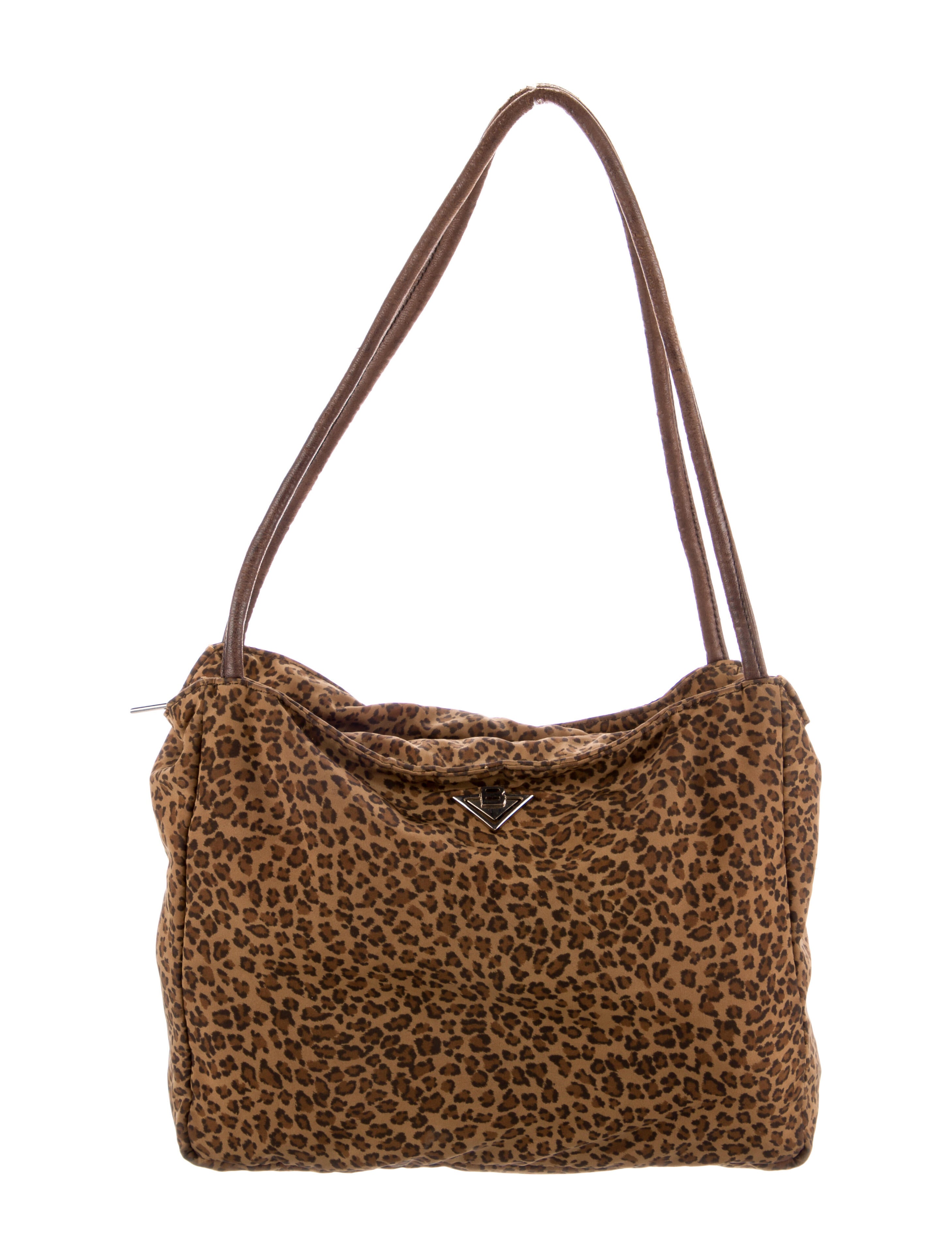 Bottega Veneta Vintage Leopard Shoulder Bag - Brown Shoulder Bags