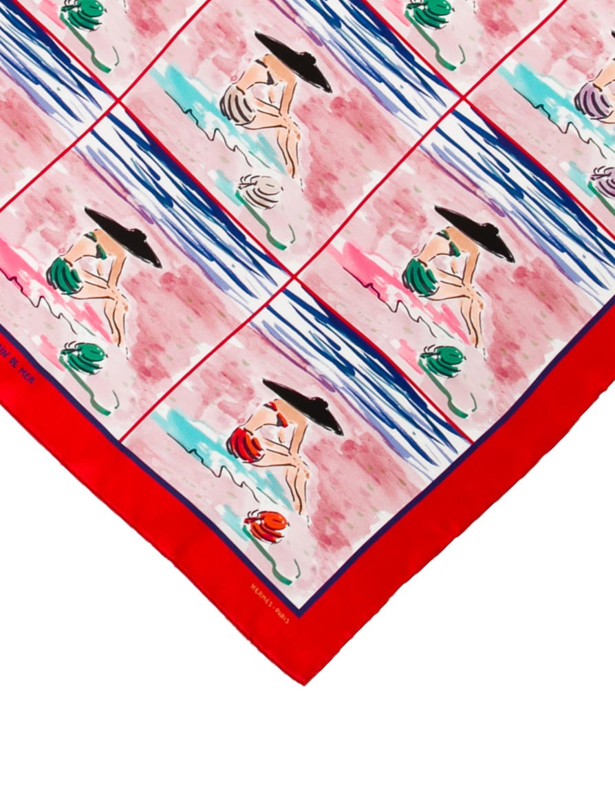 Hermès Bain De Mer 70cm Silk Scarf - Red Scarves and Shawls