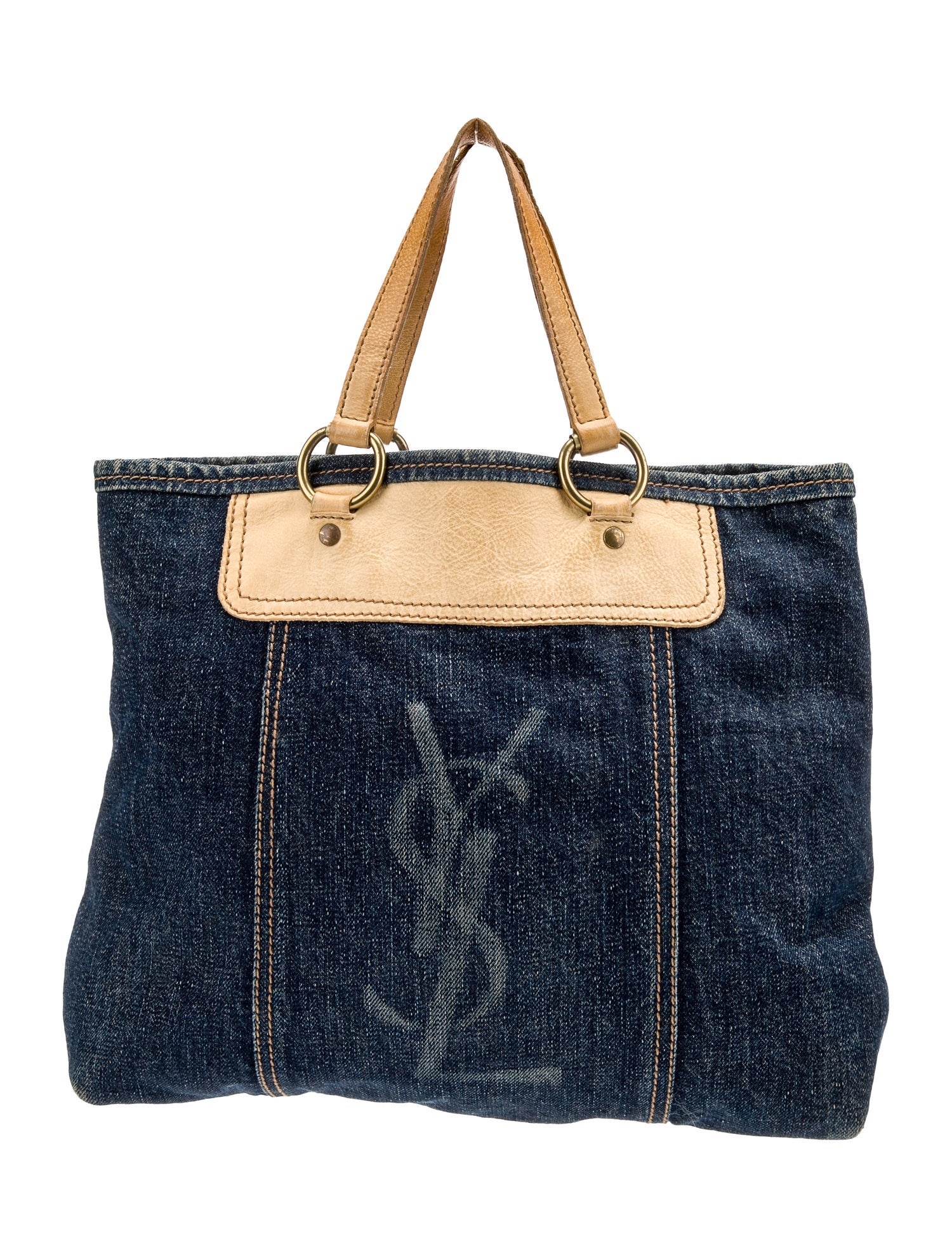 YVES SAINT LAURENT rive gauche Denim Bag