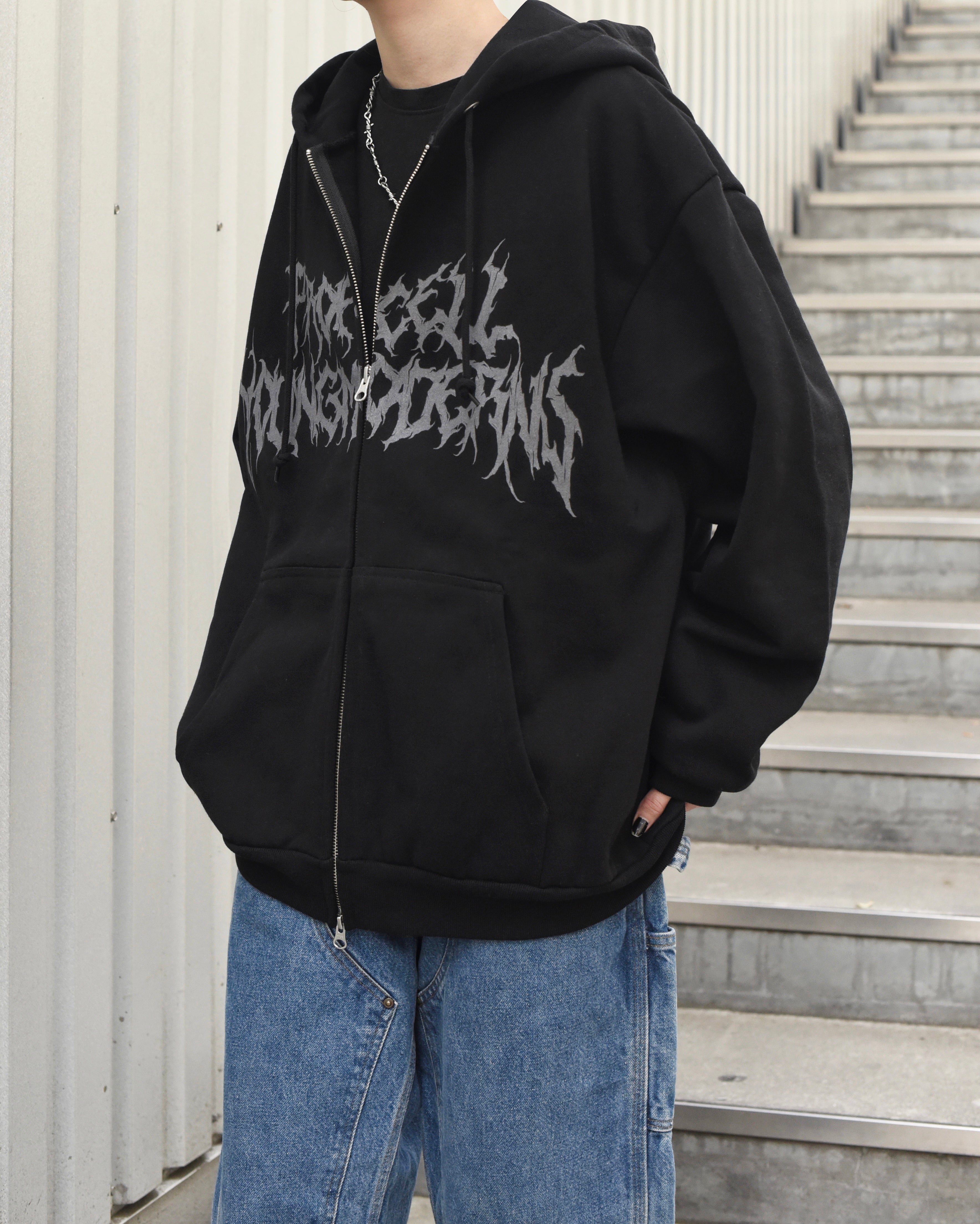 Metal Logo Zip Hoodie【パーカー】ブラック – PROPCELL