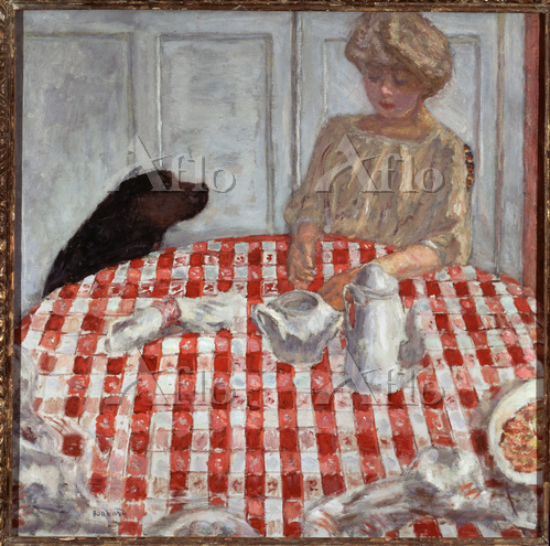 ピエール・ボナール 「赤いチェックのテーブルクロス」 [31428112]の