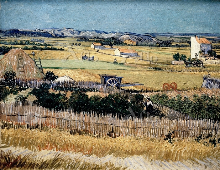◇ゴッホ◇ラ・クローの収穫風景◇肉筆◇油彩◇鑑定書 F6