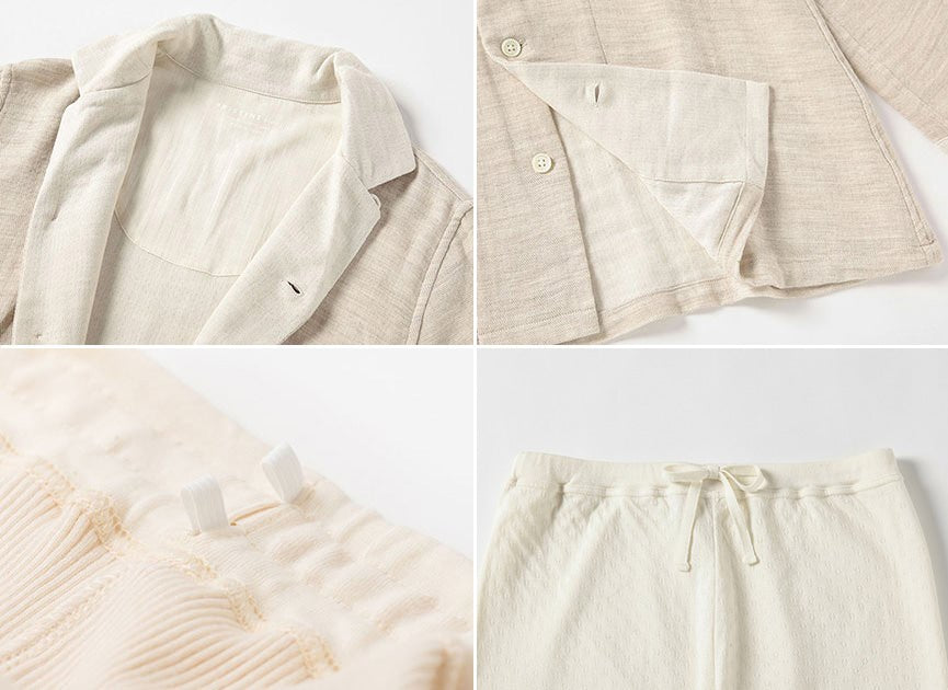 受注生産】前開きパジャマ（綾Wガーゼ） / オーガニックコットン