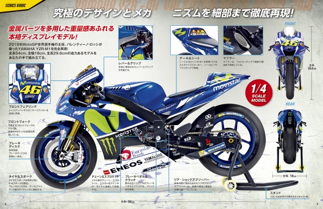 史上最強のライダー バレンティーノ・ロッシの愛機をビッグスケールで