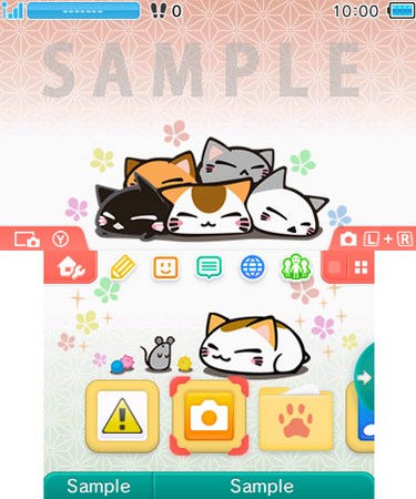 ニンテンドー3DS(TM)の「テーマショップ」にて“ねむネコ”を4種、本日12