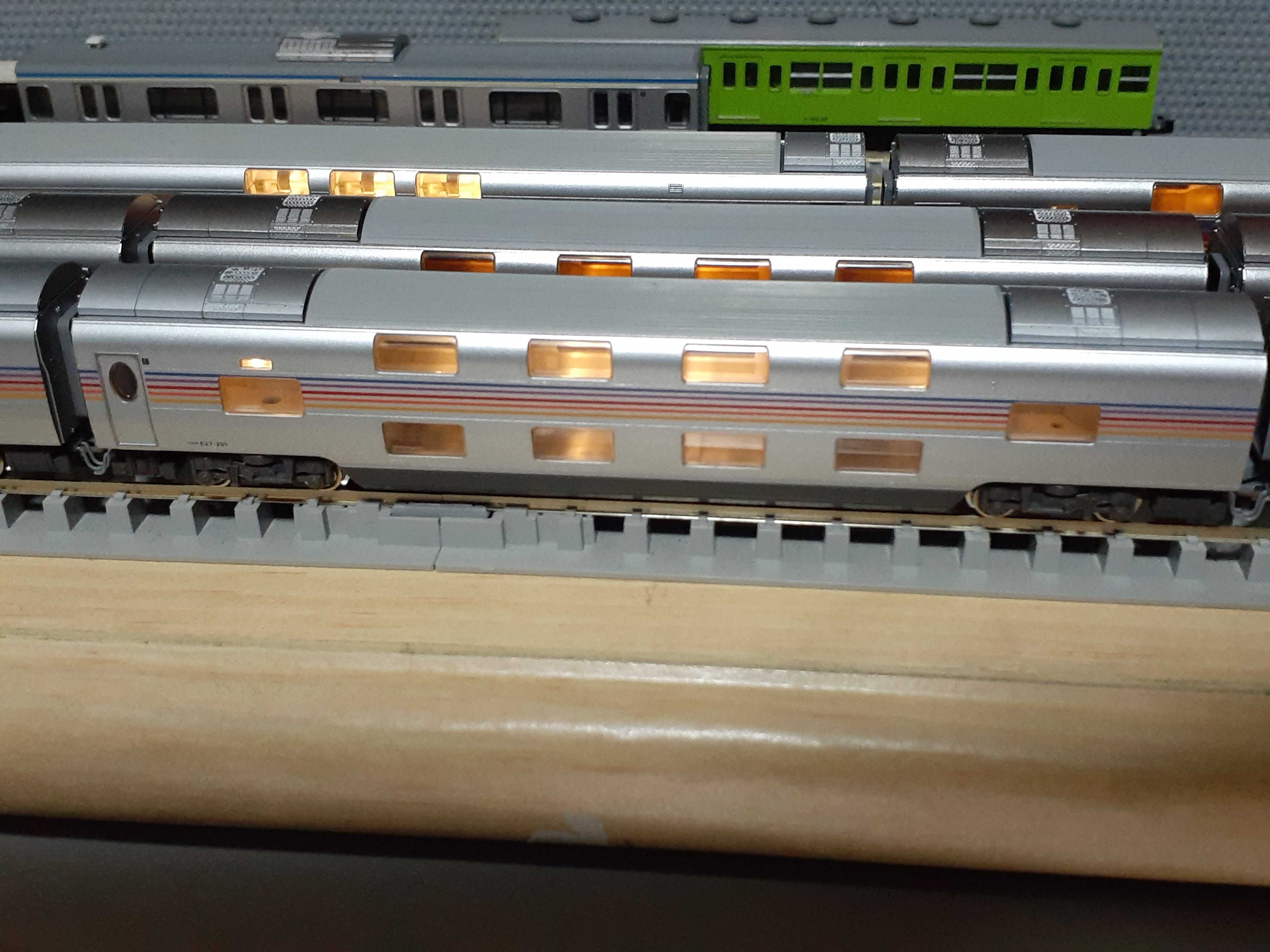 🔵💡Kato E26系 10-399カシオペア6両基本 10-835増結6両 ﾄﾚｲﾝﾏｰｸ前進時