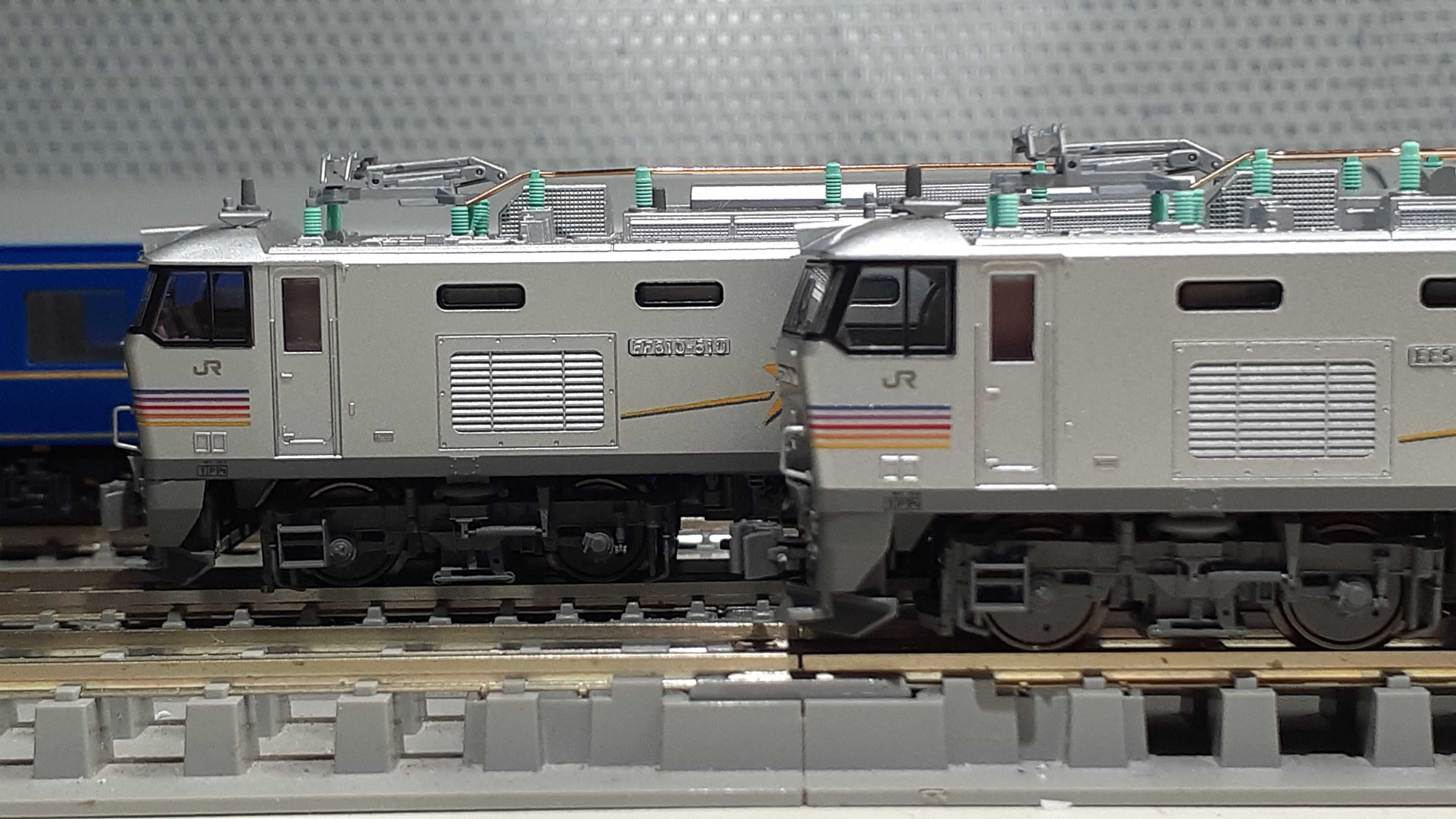 🔴🔵Kato 3065-2 EF510 500 カシオペア色 - 竹ノ塚総合車両センターの