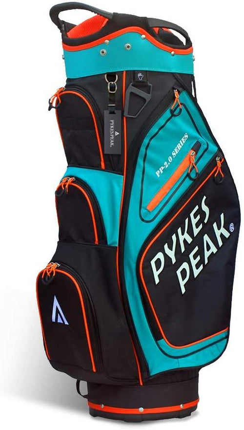 PYKES PEAK キャディバッグ 黒/赤 PYKES PEAK キャディバッグ 黒/赤