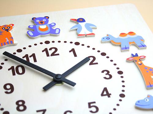 木のおもちゃ カルテット / 時計「動物たち」|ヘラー社(ドイツ)