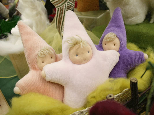 木のおもちゃ カルテット / 星の子キット 2体分｜スウェーデンひつじの