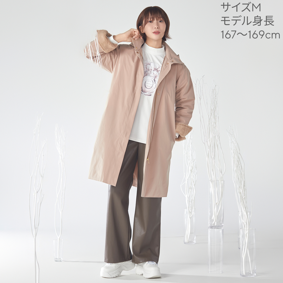 Pixie Heart フランス産ダウン使用ステッチレスダウンコート ピクシー