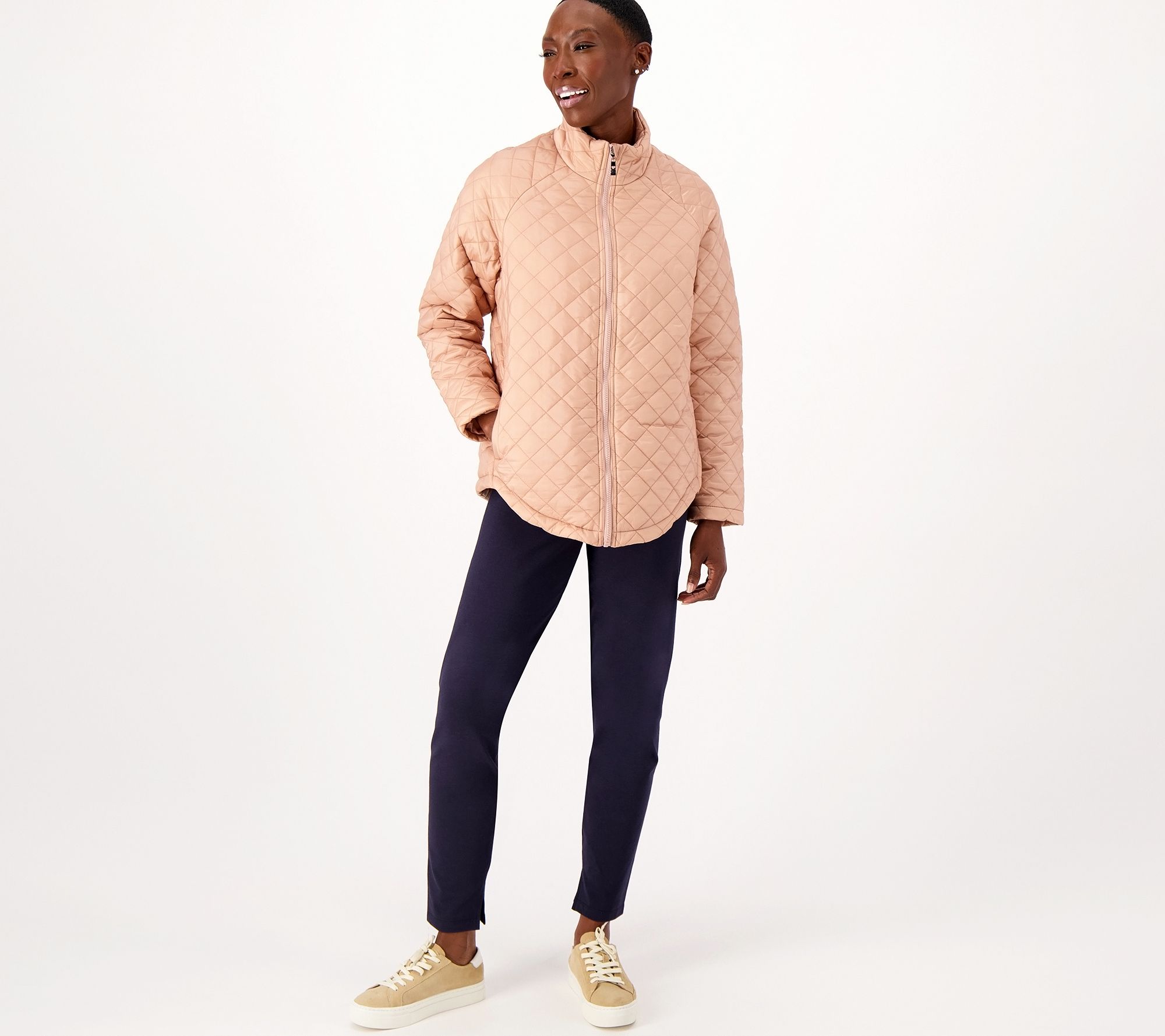 Belle by Kim Gravel Quilted Zip-Front Jacket - QVC.com