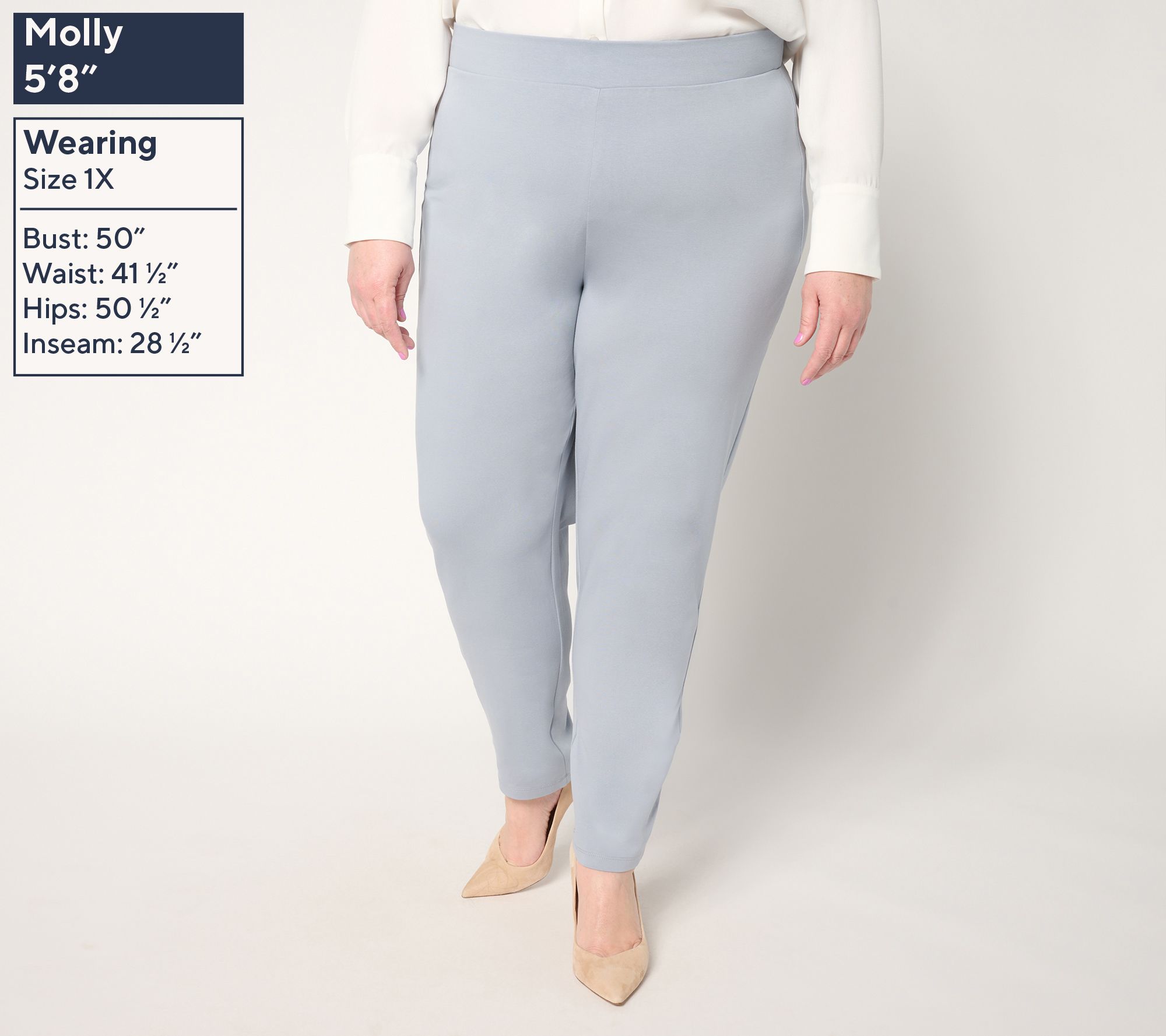 Susan Graver Regular Weekend Premium Stretch Slim-Leg Pants - QVC.com