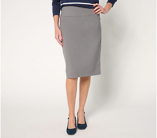 Women with Control Tummy Control 86/14 Petite Pencil Skirt - QVC.com