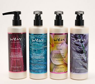 WEN by Chaz Dean Set of 4 16oz Cleansing Conditioners - QVC.com
