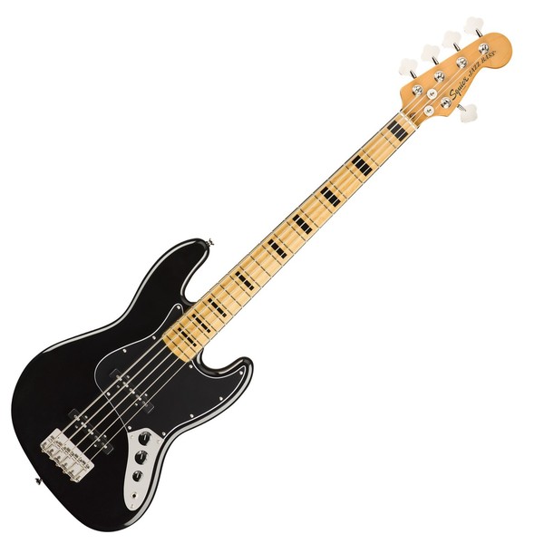 Squier Classic Vibe 70s 5-String Jazz Bass MN, Black at Gear4music
