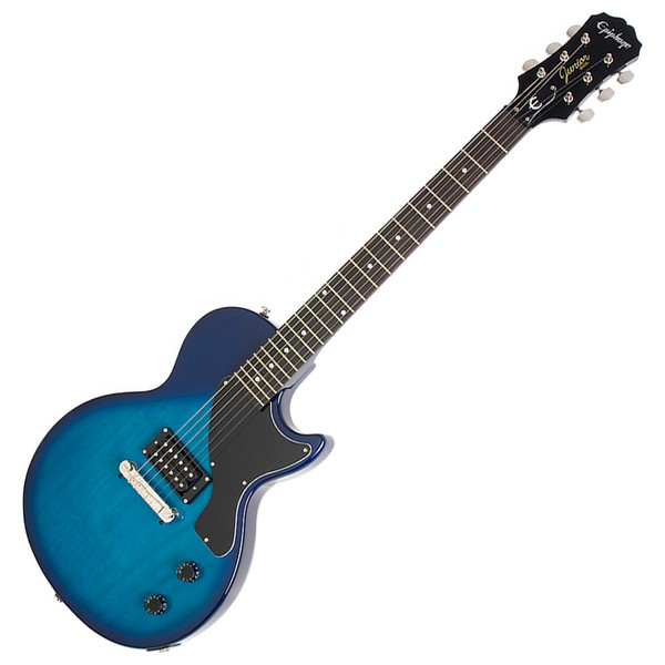 DISC Epiphone Les Paul Junior Electric Guitar, Translucent Blue at