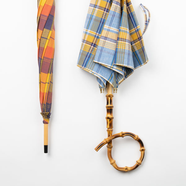 晴雨兼用傘】東京洋傘 レディース “竹くるんぱ” マドラスチェック 長傘