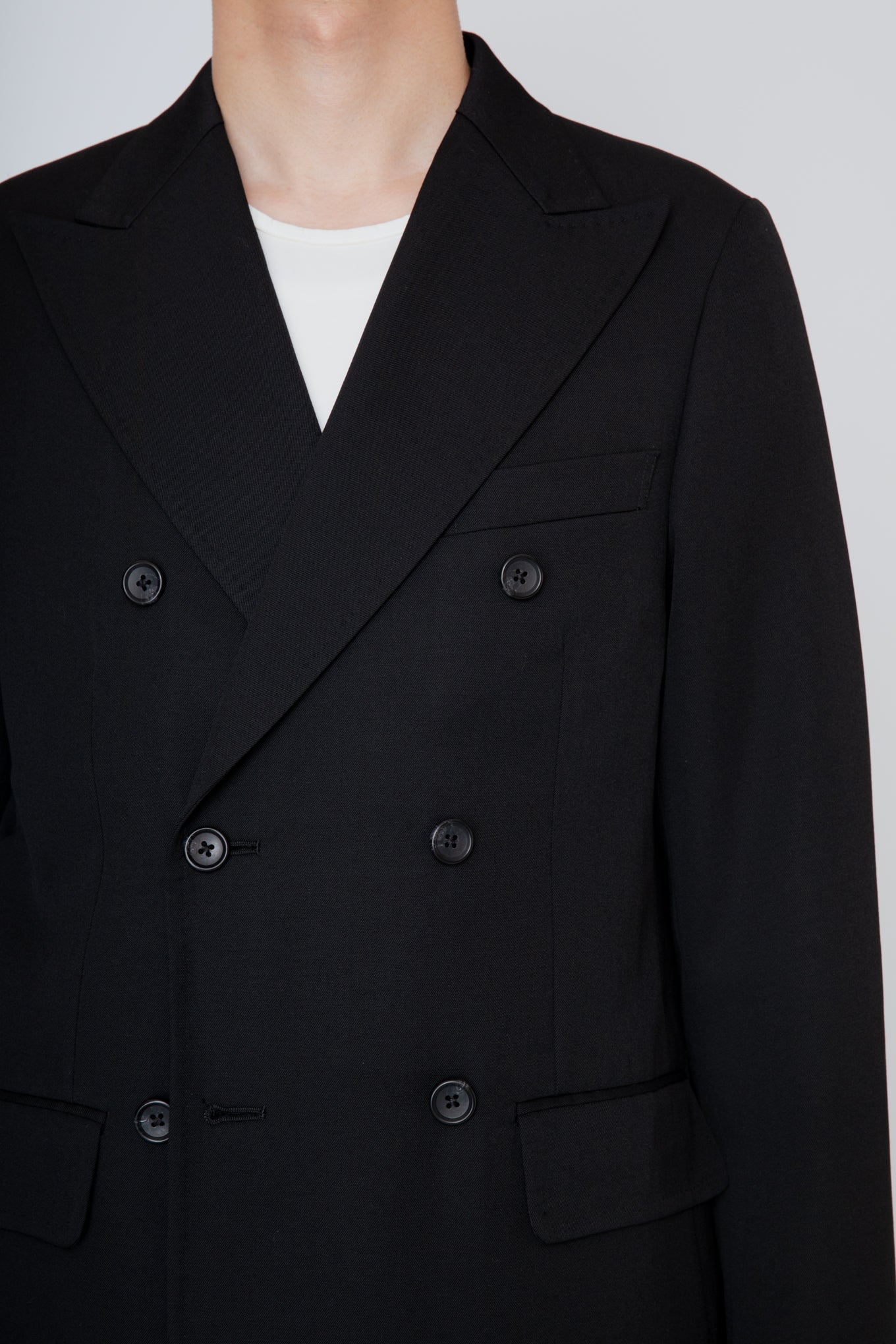 DOUBLE BREASTED JACKET/BLACK – RAINMAKER KYOTO