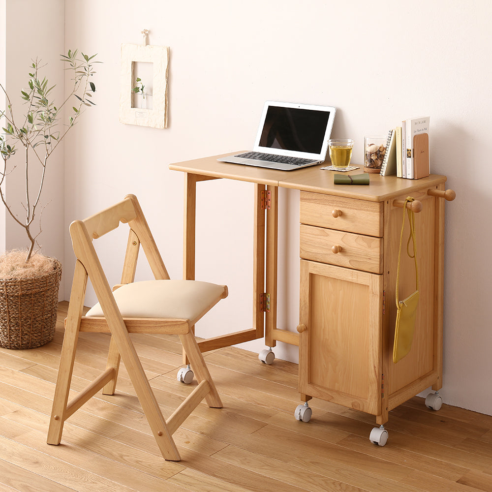 デスクがたためる 多機能収納デスク単品/コンパクトながらも作業