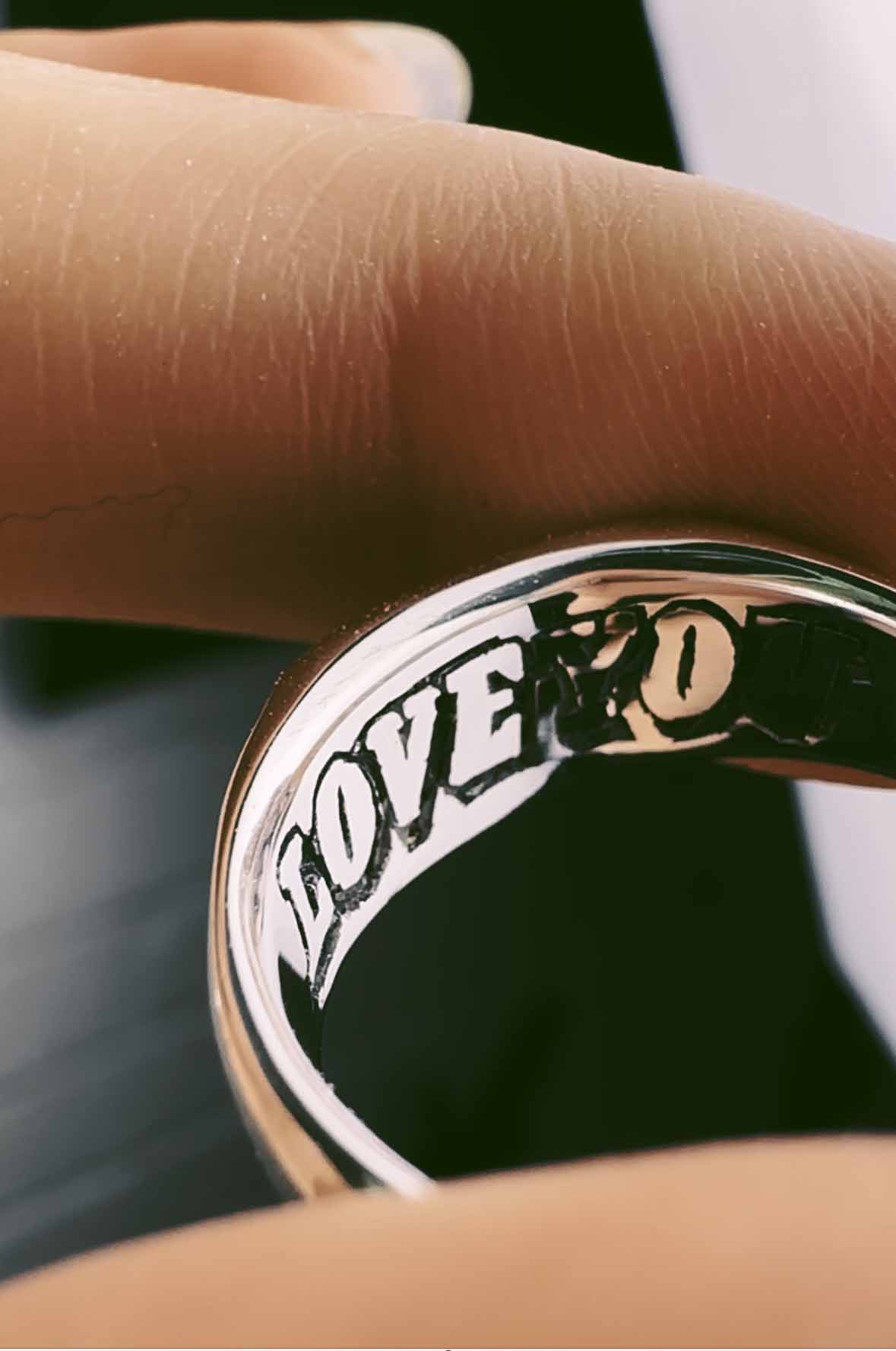 Love You Ring in Sterling Silver – Chunky Jewellery – Rat Betty