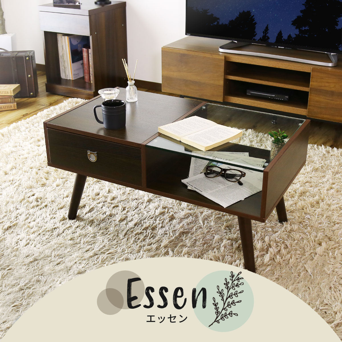 テーブル センターテーブル 幅80cm ガラステーブル ローテーブル