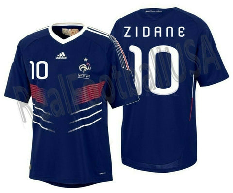 ADIDAS ZINEDINE ZIDANE FRANCE HOME JERSEY FIFA WORLD CUP 2010