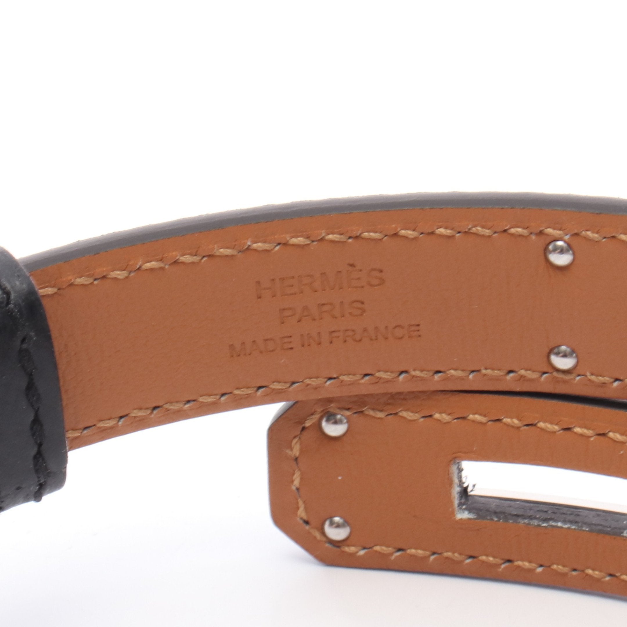 ケリー ベルト ヴォーエプソン ブラック シルバー シルバー金具 K刻印