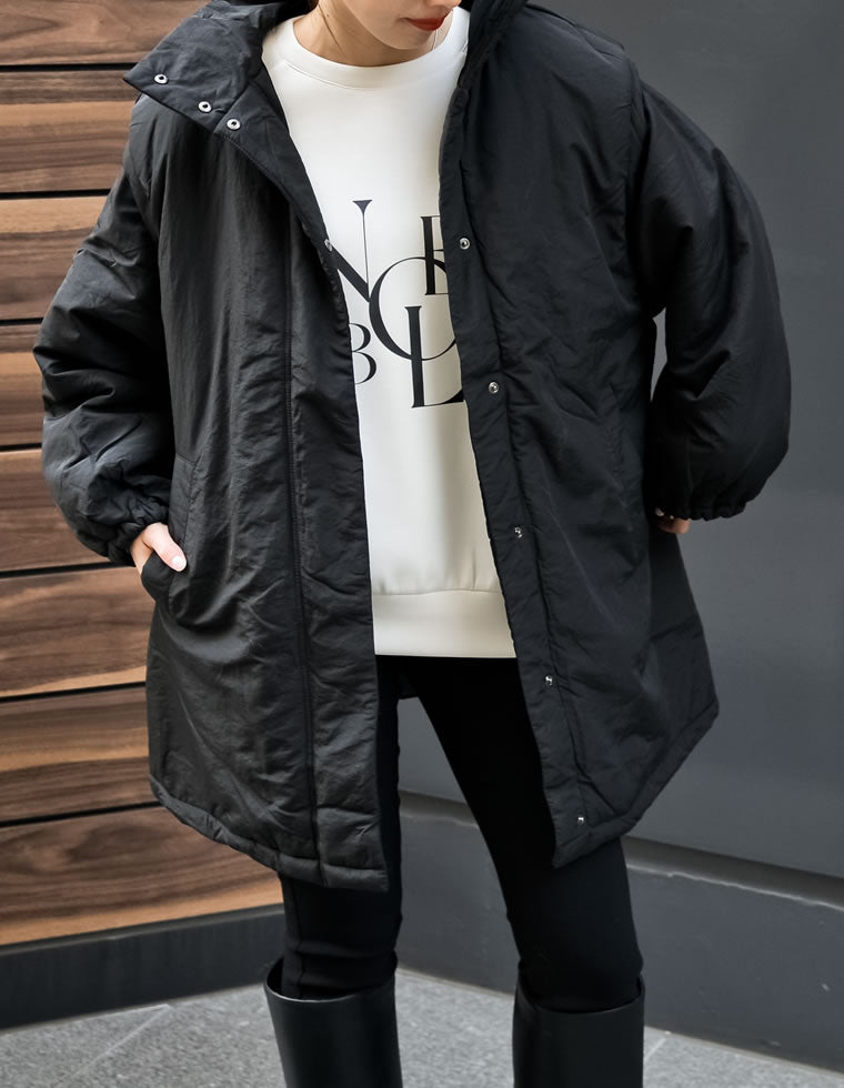 2WAYミドル丈ダウンライク中綿ジャケット - ジャケット/アウター通販