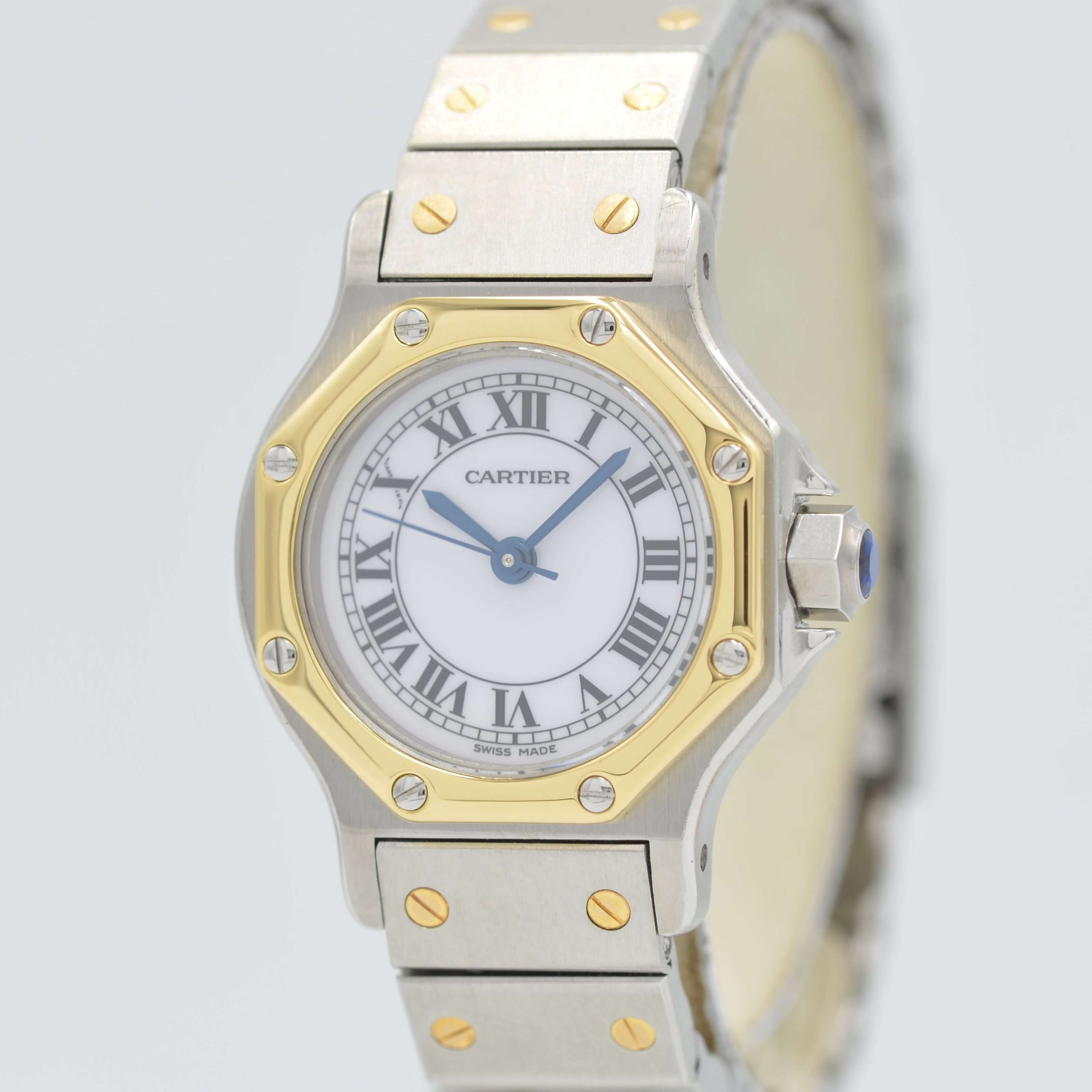 Cartier】カルティエサントスオクタゴン SM 18KYG×SS 永久保証書付き