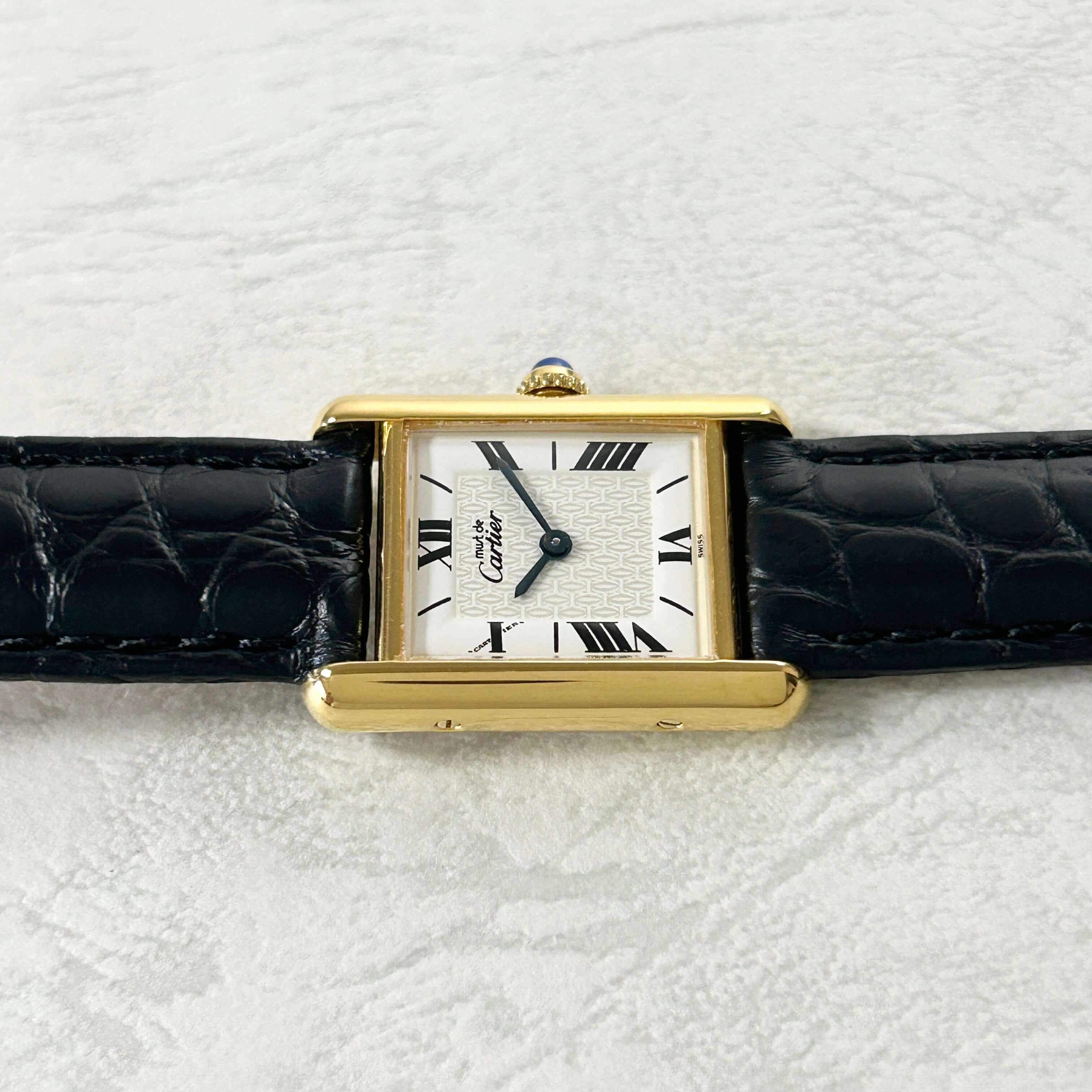 Cartier】カルティエマストタンク SM飛びローマ 純正Dバックル付き