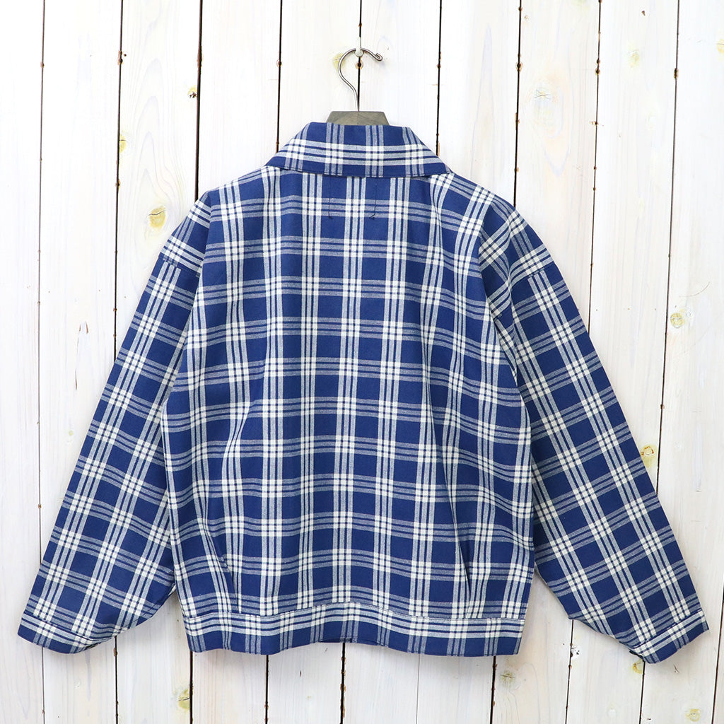 WAREHOUSE : Lot 2231 1900'S INDIGO BLUE and WHITE CHECK BLOUSE