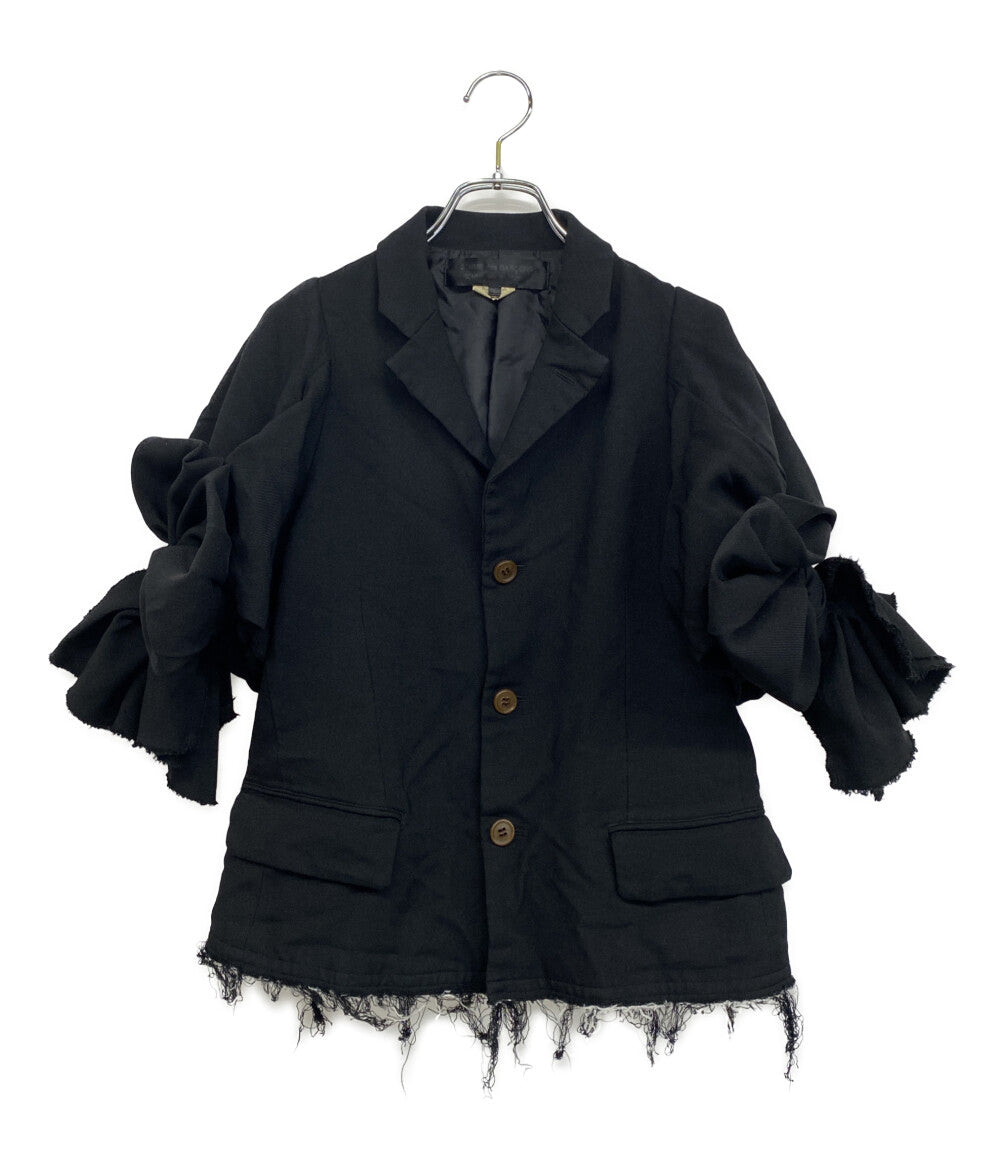 COMME des GARCONS COMME des GARCONS ポリ縮絨袖リボン切りっぱなし