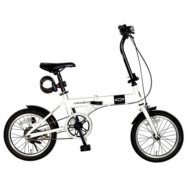 折りたたみ自転車 シボレー 16インチ LEDライト ワイヤーロック付