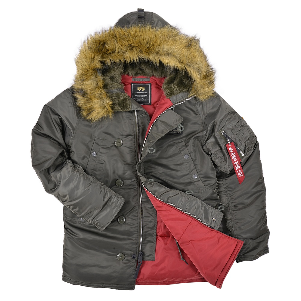 ALPHA フライトジャケット N-3B タイト BACK EMB.Lサイズ | ミリタリー