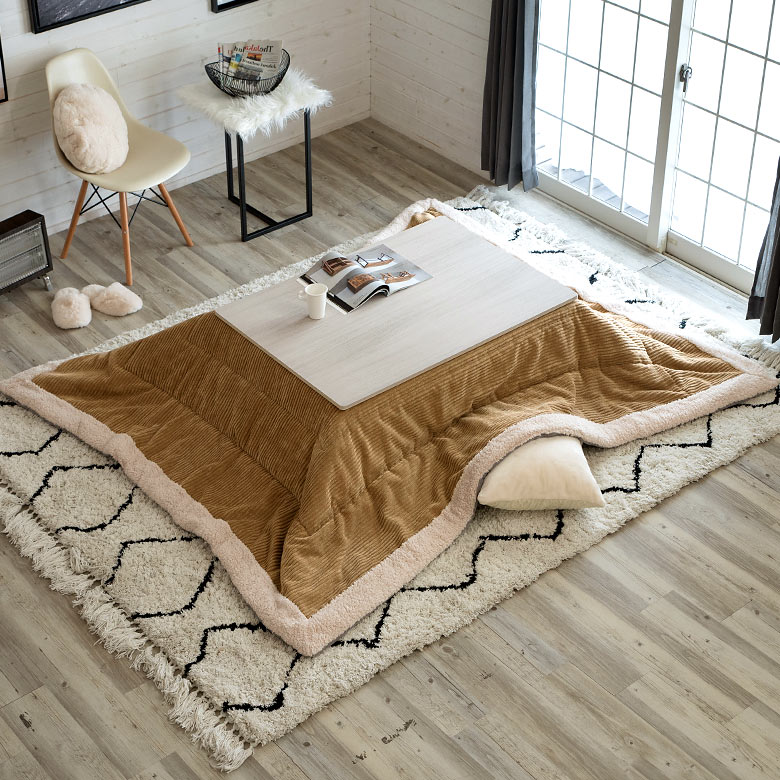 こたつ布団 長方形 190×230cm ベージュ コーデュロイ [91366]【 こたつ